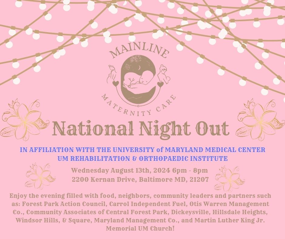 Join us for an evening of health & wellness, community connection, and celebration at our National Night Out Community Block Party! Additionally, this free event, hosted on the beautiful lawn of UM Rehabilitation & Orthopaedic Institute, is a wonderful opportunity to strengthen bonds with your neighbors, meet local leaders, and enjoy a variety of family-friendly activities. Date: Tuesday, August 6th Time: 6:00 PM – 8:00 PM Location: UM Rehabilitation & Orthopaedic Institute, 2200 Kernan Drive, Baltimore, MD 21207