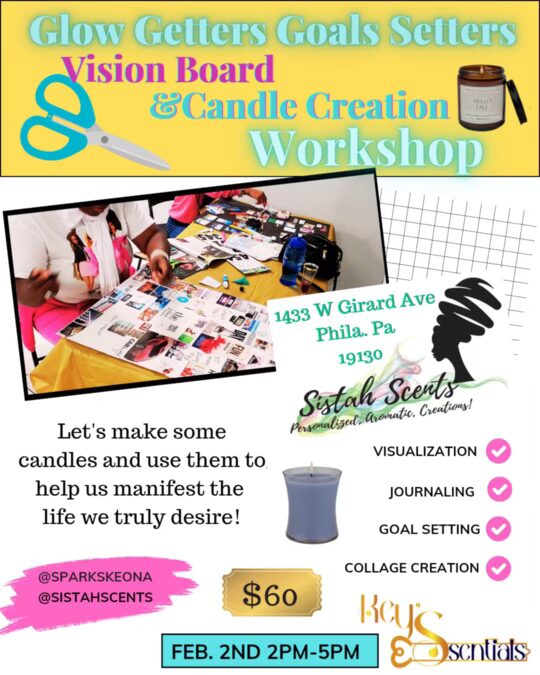 MMCC Collective Presents: Keys Essentials Glow Getters Goals Setters Vision Board & Candle Creation Workshop